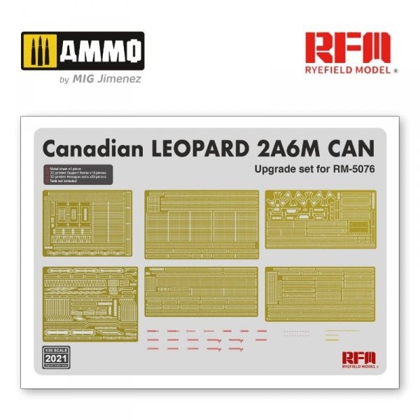 Rye Field Model 2021 Upgrade set for 5076 Canadian Leopard 2A6M CAN 1/35