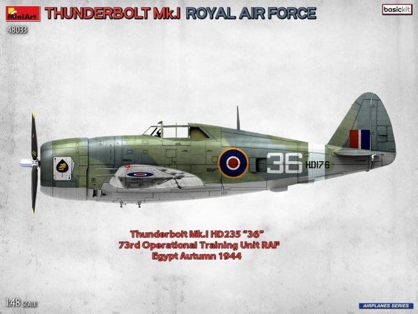 MiniArt 48033 Thunderbolt Mk.I. Royal Air Force. Basic Kit 1/48