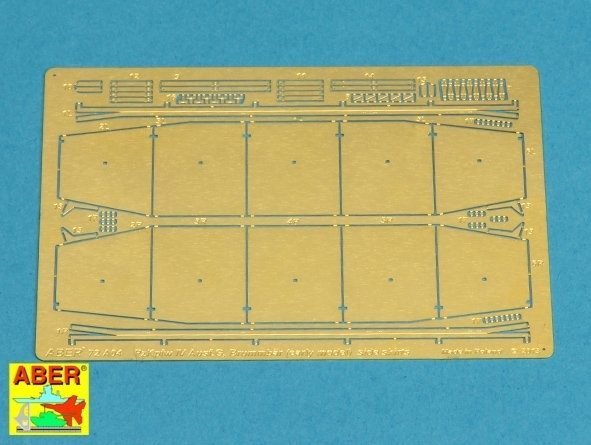 Aber 72A04 Osłony boczne do PzKpfw IV, Ausf.G ,wczesny Brummbar / Side skirts for PzKpfw IV, Ausf.G, early Brummbar 1/72