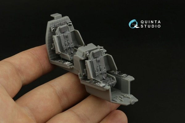 Quinta Studio QD48362 AH-64D 3D-Printed &amp; coloured Interior on decal paper (Hasegawa) 1/48