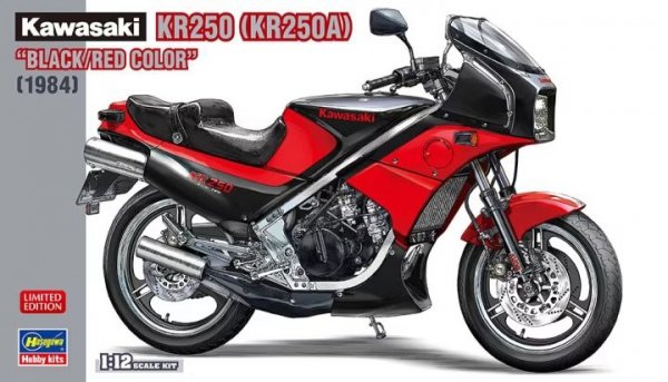 Hasegawa 21740 Kawasaki KR250 (KR250A) &quot;Black/Red Color&quot; 1/12
