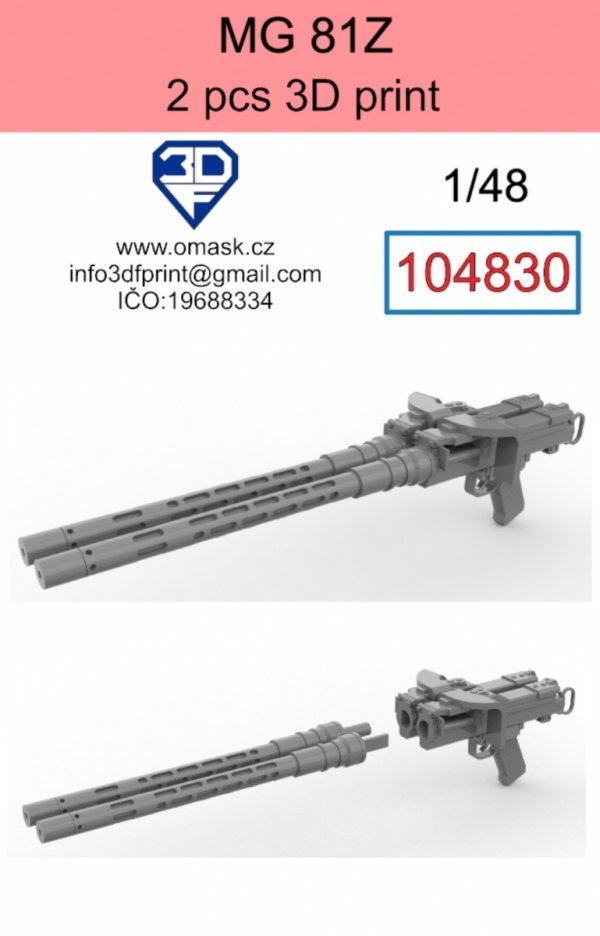 Omask 104830 MG-81Z (2 pcs) 3D print 1/48