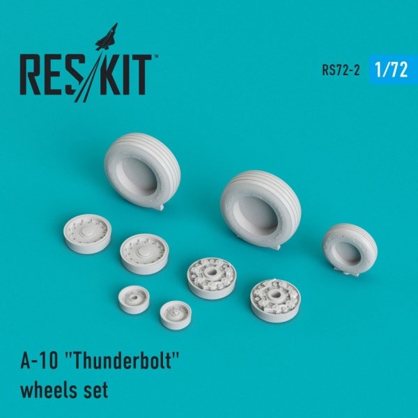 RESKIT RS72-0002 A-10 &quot;THUNDERBOLT&quot; WHEELS SET 1/72