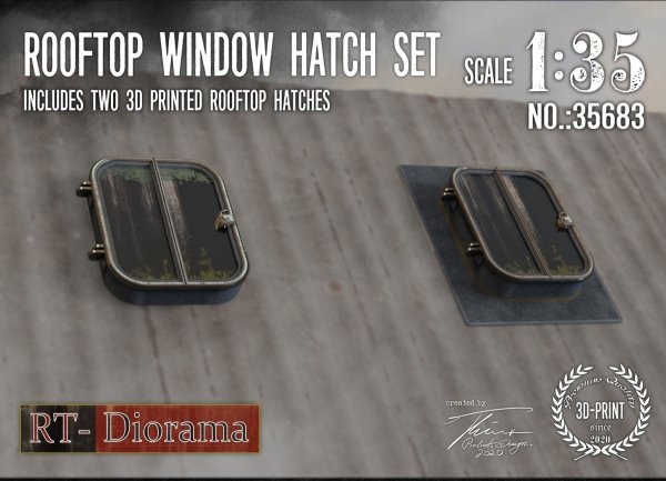 RT-Diorama 35683 Rooftop Window Hatch Set 1/35