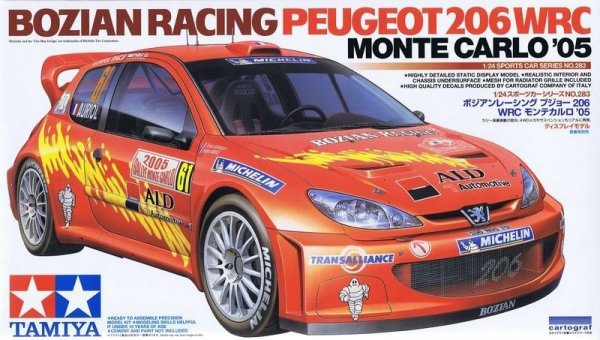 Tamiya 24283 Bozian Racing Peugeot 206 WRC Monte Carlo '05 (1:24)
