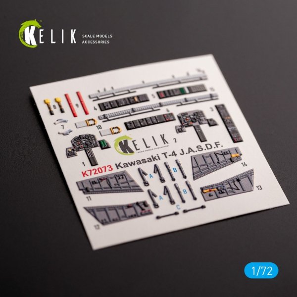 KELIK K72073 Kawasaki T-4 - interior 3D decals for Hasegawa kit 1/72