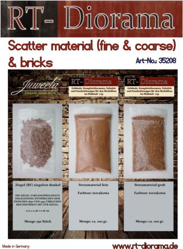 RT-Diorama 35208 Bricks, scattering material &quot;fine &amp; coarse&quot; 1/35