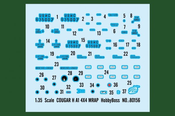 Hobby Boss 80156 COUGAR H A1 4X4 MRAP 1/35