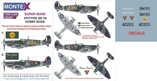 Montex K32225 SPITFIRE MK Vb 1/32