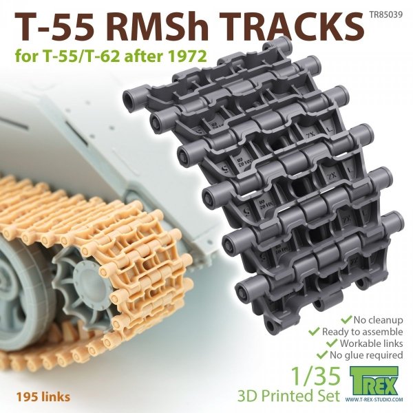 T-Rex Studio TR85039 T-55 RMSh Tracks for T-55/T-62 after 1972 1/35