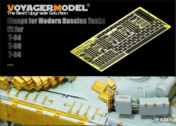 Voyager Model PEA343 Clasps for Modern Russian Tanks (T-64/T-80) (GP) 1/35