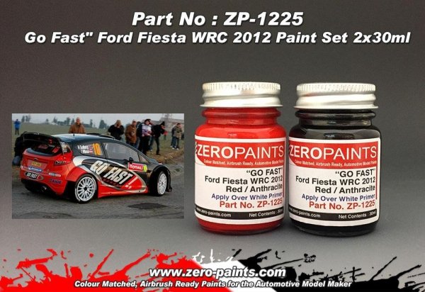 Zero Paints ZP-1225 Go Fast Ford Fiesta WRC 2012 Paint Set 2x30ml