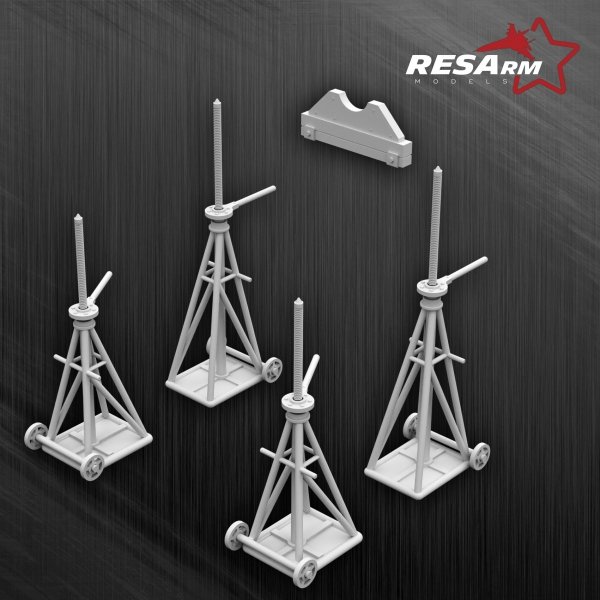 RESARM 48-05025 JACK STANDS LUFTWAFFE (3D resin printing) 1/48