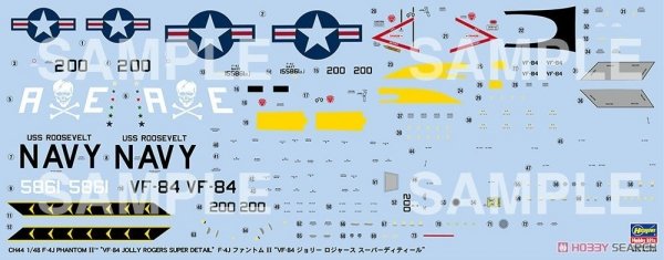 Hasegawa CH44 F-4J Phantom II VF-84 Jolly Rogers Super Detail 1/48