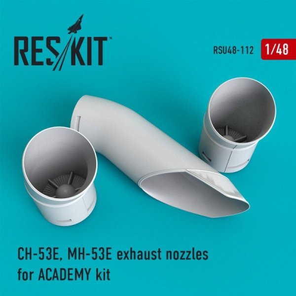 RESKIT RSU48-0112 CH-53E, MH-53E exhaust nozzles for Academy kit  1/48