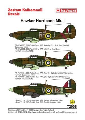 Techmod 72006 - Hawker Hurricane Mk I (1:72)
