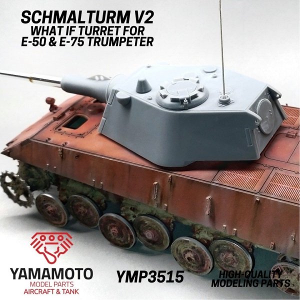 Yamamoto Model Parts YMP3515 SCHMALTURM V2 &quot;WHAT IF&quot; TURRET FOR E-50 &amp; E-75 TRUMPETER 1/35