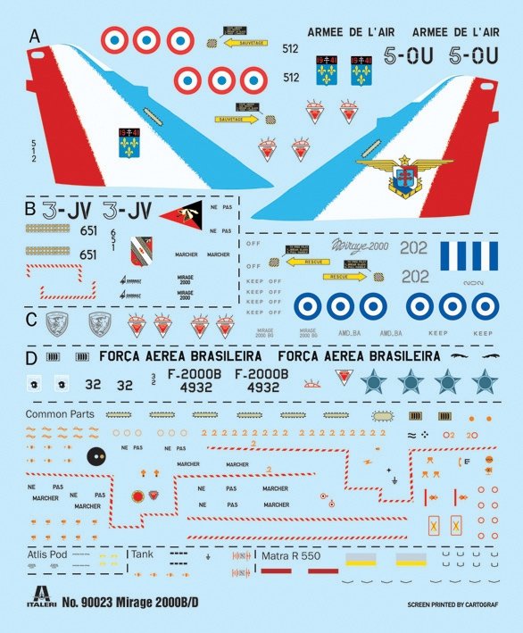 Italeri 90023 Dassault Mirage 2000 B/D 1/72