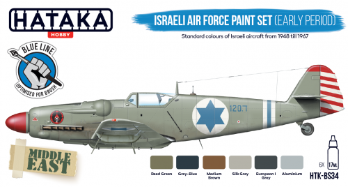 Hataka HTK-BS34 Israeli Air Force Paint Set (Early Period) (6x17ml)