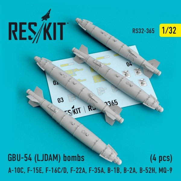 RESKIT RS32-0365 GBU-54 (LJDAM) BOMBS (4 PCS) 1/32