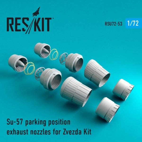 RESKIT RSU72-0053 Su-57 parking position exhaust nozzles for Zvezda 1/72