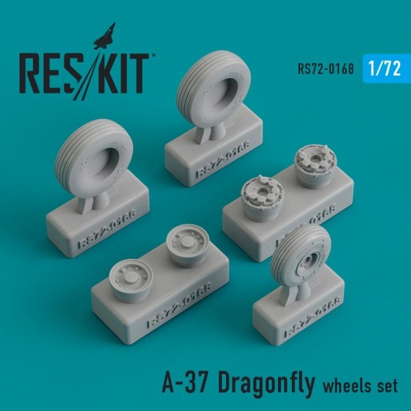 RESKIT RS72-0168 A-37 &quot;DRAGONFLY&quot; WHEELS SET 1/72