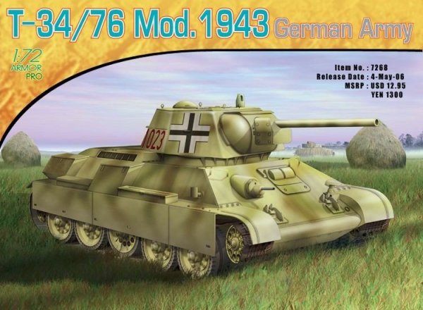 Dragon 7268 T-34/76 Mod.1943 German Army (1:72)