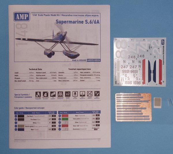 AMP 48026 Schneider Trophy Series Supermarine S.6A 1/48