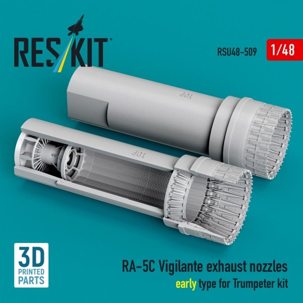 RESKIT RSU48-0509 RA-5C Vigilante exhaust nozzles late type for Trumpeter kit (3D Printed) (1/48)