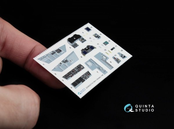 Quinta Studio QD48043 F/A-18 A++ 3D-Printed &amp; coloured Interior on decal paper (for Kinetic) 1/48