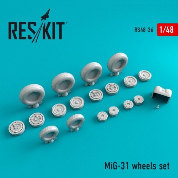 RESKIT RS48-0036 Mig-31 wheels set 1/48