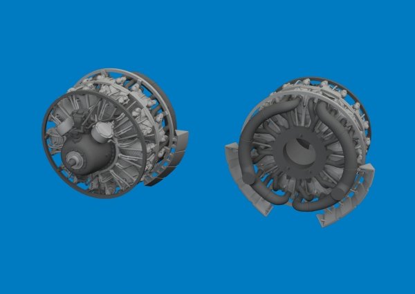 Eduard 6481013 B-26B/C engines PRINT for ICM 1/48