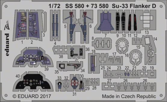 Eduard 73580 Su-33 Flanker D ZVEZDA 1/72