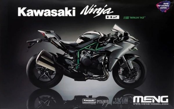 Meng Model MT-002s Kawasaki Ninja H2 Pre-coloured 1/9