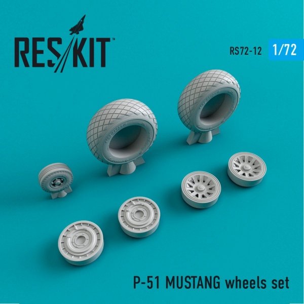 RESKIT RS72-0012 P-51 &quot;MUSTANG&quot; WHEELS SET 1/72