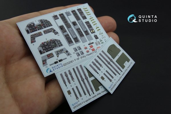 Quinta Studio QD32081 F-5F 3D-Printed coloured Interior on decal paper (for KittyHawk kit) 1/32