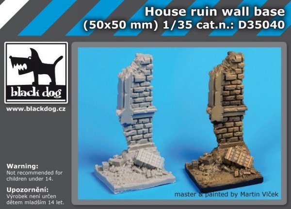 Black Dog D35040 Hause ruin wall base 1/35