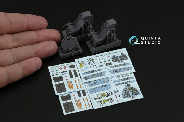 Quinta Studio QD+48409 Su-17UM3 3D-Printed &amp; coloured Interior on decal paper (Hobby Boss) (with 3D-printed resin parts) 1/48