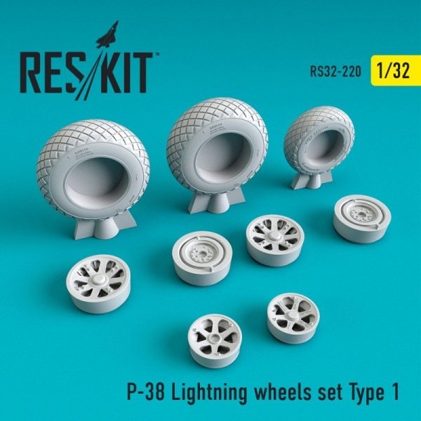 RESKIT RS32-0220 P-38 Lightning Type 1 wheels set 1/32