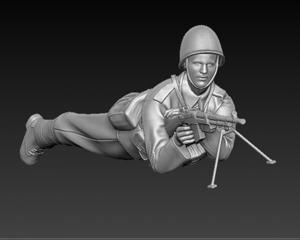 Glowel Miniatures 35909 Polish Infantry Lying (2 Figures, 3D Printed) 1/35