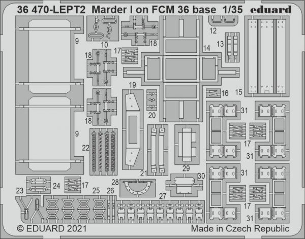 Eduard 36470 Marder I on FCM 36 base ICM 1/35