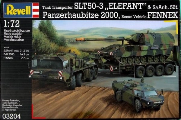 Revell 03204 SLT50-3 Elefant mit Sa.Anh.52t &amp; PzH2000 &amp; Fennek (1:72)