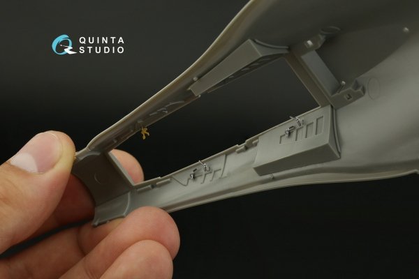 Quinta Studio QD48418 F-16D block 30 3D-Printed &amp; coloured Interior on decal paper (Kinetic 2022 tool) 1/48