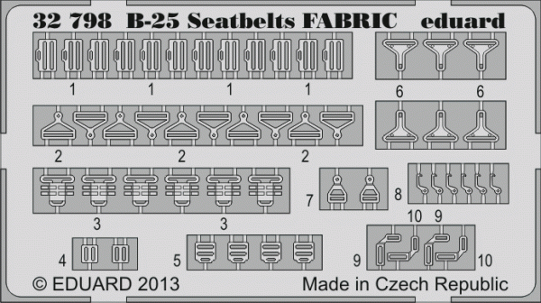Eduard 32798 B-25 seatbelts FABRIC 1/32 HK Models