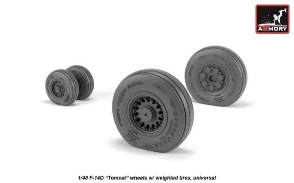 Armory Models AW48327 F-14D Tomcat late type wheels w/ weighted tires 1/48