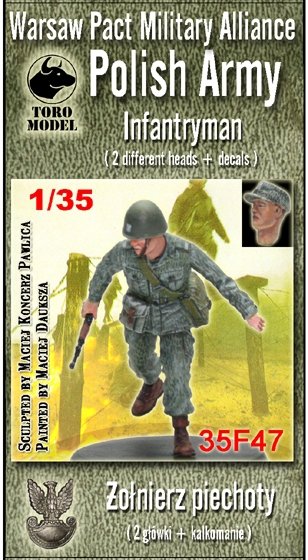 Toro 35F47 Układ Warszawski - Wojsko Polskie Żołnierz piechoty Figurka wraz z kalkomanią 1/35