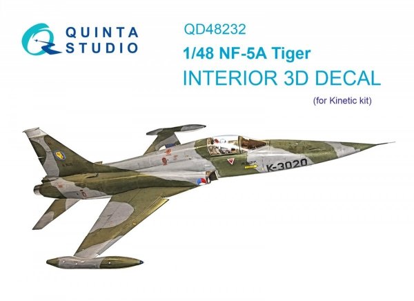 Quinta Studio QD48232 NF-5A 3D-Printed &amp; coloured Interior on decal paper (Kinetic) 1/48