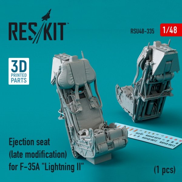 RESKIT RSU48-0335 EJECTION SEAT (LATE MODIFICATION) FOR F-35A &quot;LIGHTNING II&quot; (3D PRINTED) 1/48
