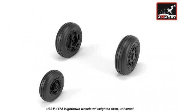 Armory Models AW32305 F-117A Nighthawk wheels w/ weighted tires 1/32