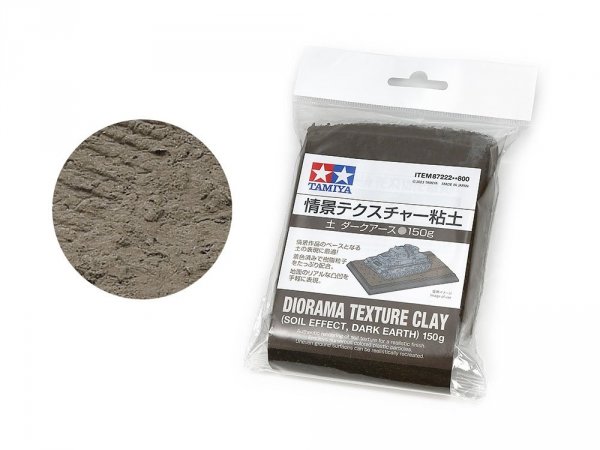 Tamiya 87222 Diorama Texture Clay (Soil Effect, Dark Earth) 150g